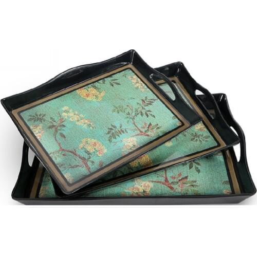 Plastic Rectangular End Plate Hotel Water Cup Restaurant Creative Tea Tray Beauty Salon European Tea Cup Tray