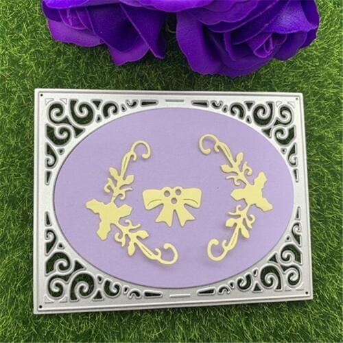 Rectangular carved frame photo frame hand embossed DIY album scrapbook greeting card decoration metal cutting mold