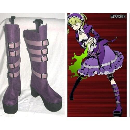 Unlight Sheri Purple Cosplay Shoes Long Boots S008