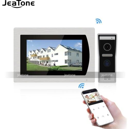 7'' WIFI IP Video Door Phone Intercom Video Doorbell Touch Screen Apartment Access Control System Motion Detection Zone Alarm