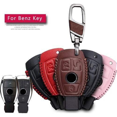 KUKAKEY 5 Color Remote Smart Car Key Case Cover Bag For Mercedes Benz AMG C E S CLS CLK CLA SLK W203 W210 W211 W124 W202 W204