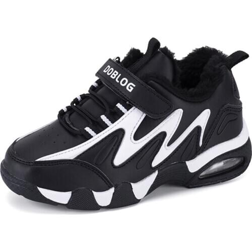 Winter Children Shoes For Boys Sneakers Kids Casual Shoes Girls Sneakers Boys Shoes Plush Lining Warm Leather Anti-slippery 2020