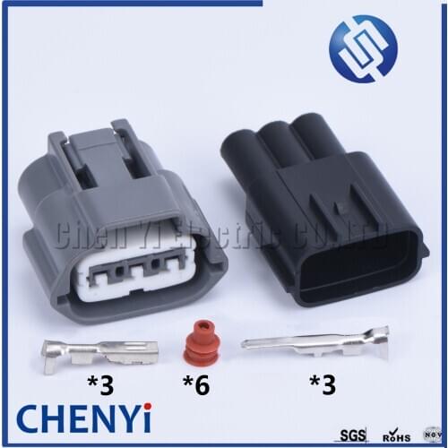 2 sets 3 Pin Sumitomo male female Waterproof Automotive Sensor Connector 6189-0779 Ignition Coil Socket For Nissan BYD F0