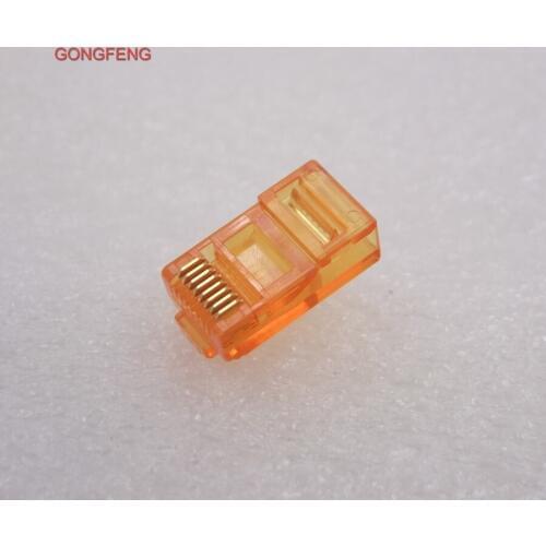 GONGFENG 20pcs New HOT RJ45 Network Connector Over Five types of 8P8C Network Crystal gold-plated Connector Special Wholesale