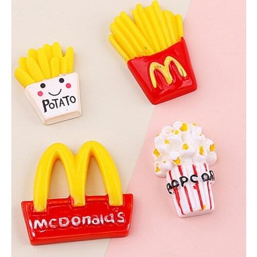 5Pcs/Lot Potato Chips Clay Charms Doll Toy For Children Pretend Play Charms Modeling Clay DIY Accessory For Kids