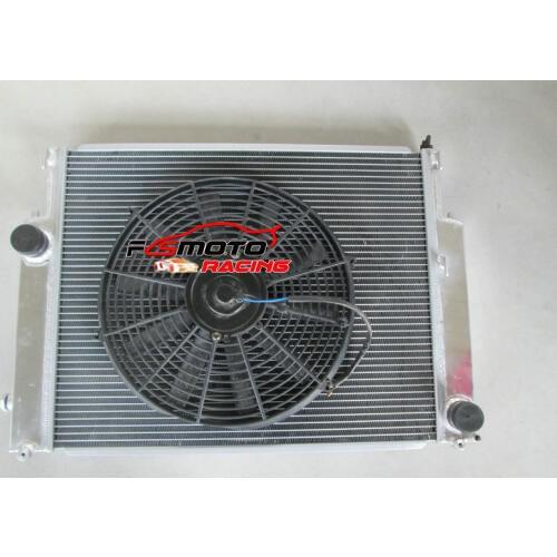 Aluminum Racing Radiator + FAN For BMW M3 E36 1992-1999 98 97 96 95 94 93 92