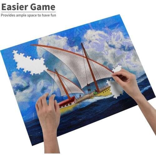 An Ancient Arab Dhow Speeding Along 300 500 1000 Pcs Jigsaw Puzzle For Adult Kids Game Toy Gift Dhow Arab Ancient Vintage