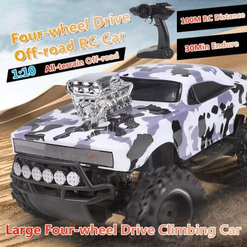 4WD Independent Shock Absorbers RC Car 1:10 Large Size 100M Range 30Min Endure All-terrain Off-road Children Remote Control Toy