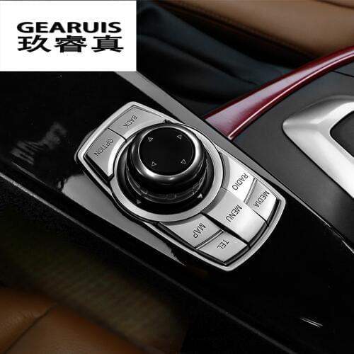 Car styling Interior Multimedia Buttons Cover Decoration Headlight switch Frame trim Stickers Accessories for BMW X3 F25 X4 F26