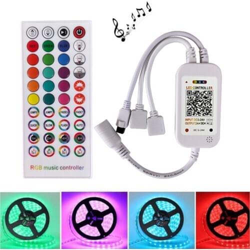 40 Key Music Bluetooth LED Controller 12V Wireless Timing Controller for RGB Tape LED Strip Light Accessories