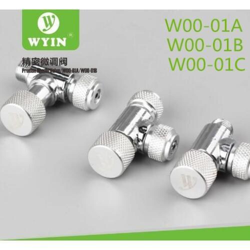CO2 Needle Valve For Pressure Guage Diffuser System DIY Planted Aquarium 2 Types W00-01A W00-01B W00-01C