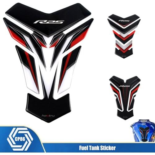 For YAMAHA YZF-R25 YZF R25 R3 Tankpad 3D Carbon Fiber Motorcycle Fuel Tank Pad Protection Sticker Fuel Tank Sticker