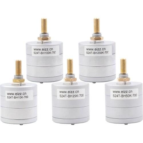 EIZZ potentiometer voltage divider 24 step stepping dual stereo 10K 50K 100K power amplifier volume potentiometer