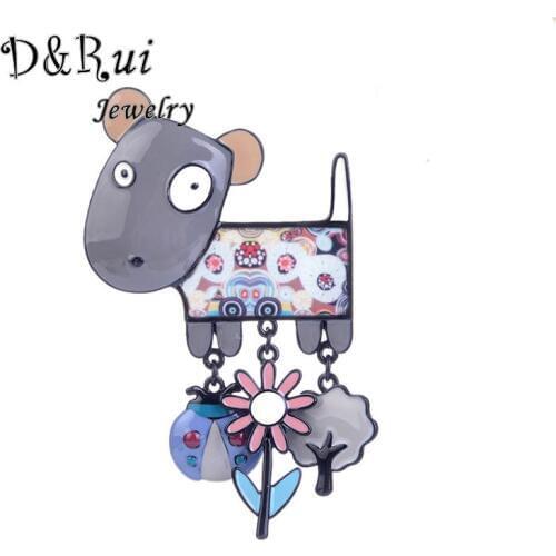 Enamel Brooches for Women Cartoon Cute Animals Dog Girls Ladybird Tree Brooch Trendy Charming Chic Brooches Pins Fashion Jewelry