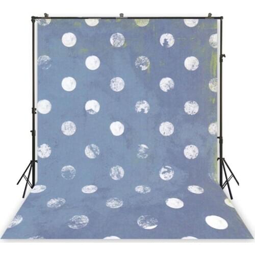 HUAYI Photography Backdrop Blue White Polka Dots Photo Background Studio Portraits Child Photobooth Backdorps Props XT-1467