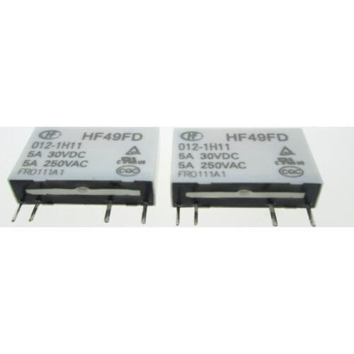 HOT NEW 12V relay HF49FD 012-1H11 HF49FD-012-1H11 JZC-49F 012-1H11 5A 12vdc DC12V 12V 250VAC 5A 30VDC DIP4