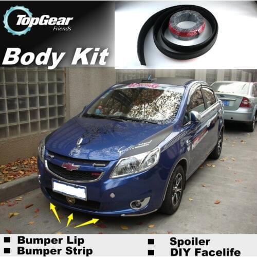 Bumper Lip Lips For Chevrolet Sail 2010~2015 / Top Gear Shop Spoiler For Car Tuning / TOPGEAR Recommend Body Kit + Strip