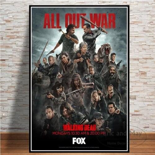 The Walking Dead Hot Season 7 8 Tv Series Show Poster And Print Canvas Painting Art Wall Pictures Aesthetic Room Decor Quadro