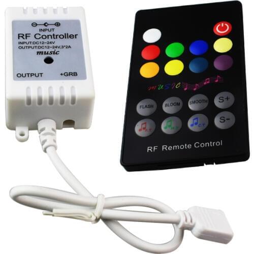 18Key ir remote led rgb controller mini music controller DC 12-24V 6A 3 channel for 5050 3528 5630 RGB LED Strip