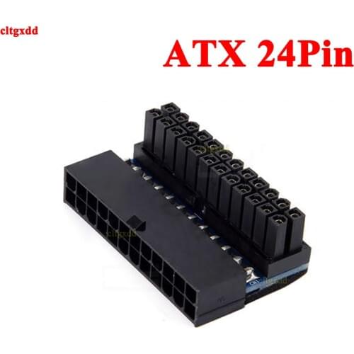 Computer Motherboard ATX Power Supply 24P Turn 90 Degree Connector Steering Head DIY Computer Component Accessories Wiring
