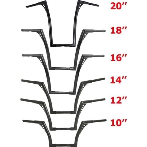 Motorcycle 10'' 12'' 14'' 16'' 18" 20" Rise 1.25" Handlebar Bar For Harley Softail Sportster XL 883 1200
