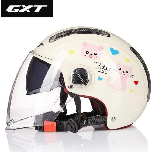 Motorcycle Helmet Open Face Dual Lens Visors Summer Unisex Motorbike Scooter Outdoor Riding Half Helmets