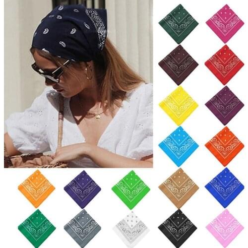 Bohemian Printing Soft Bandana Hair Bands For Women Girls Kids Unisex Hair Accessories Fashion Square Turban Hair Scarf Headwear
