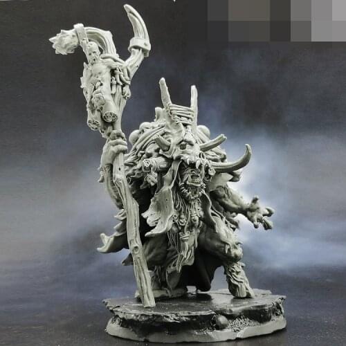 Resin Model kit figure GK, Shaman Minotaur, Fantasy theme, Unassembled and unpainted kit