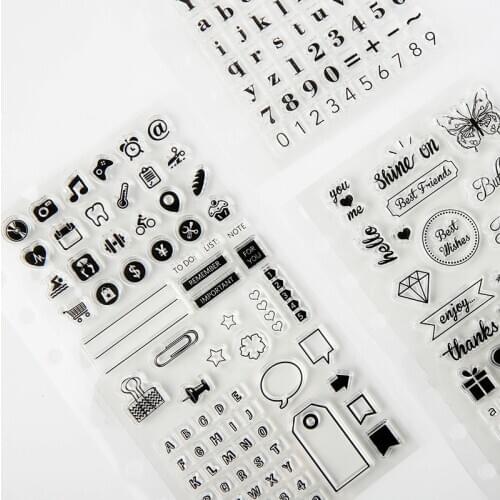 Fromthenon Fashion Transparent Seal Set Stamp for scrapbooking Planner Accessories Diary Decorative Kawaii stationery Store