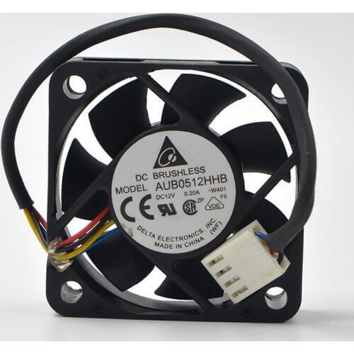 New original AUB0512HHB 12V 0.20A 5cm 5015 4 needle and thread temperature control PWM cooling fan