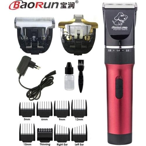 Rechargeable Low-noise Cat Dog Hair Trimmer Electrical Pet Hair Clipper Remover 3-15mm combs Grooming Pets Hair Cut Machine