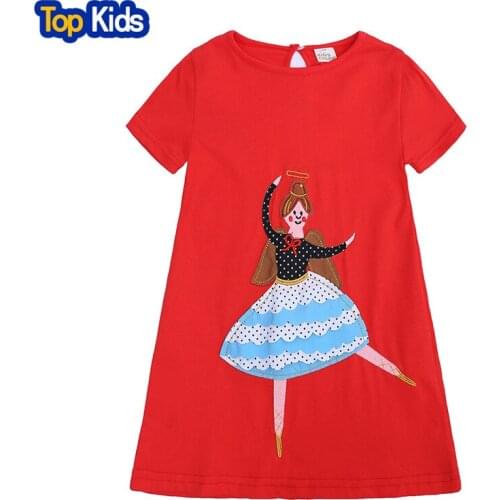 Girls Dress Summer short Sleeve Kids Dresses for Toddler Teen Girls cartoon Casual Children Clothing modis vestidos 1-6Y MBD087
