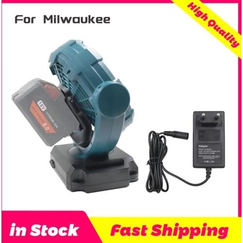 Store Sale DCF102 Cordless Electric AC Power Adapter Fan For Milwaukee 14.4V 18V 20V Lithium Battery M18 48-11-1828 48-11-1840