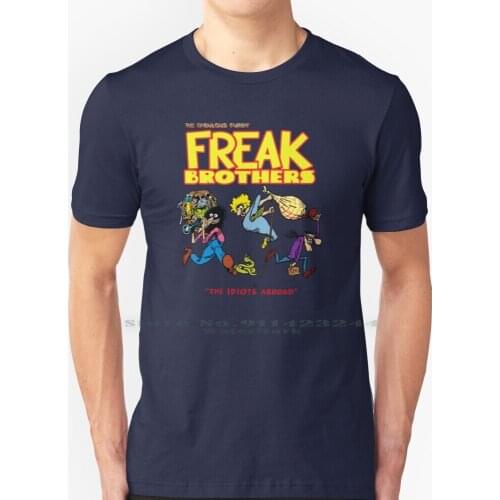 Freak Brothers Shirt , Sticker , Hoodie , Mask T Shirt 100% Pure Cotton Fabulous Furry Freak Brothers Comic Idiots Abroad Cover