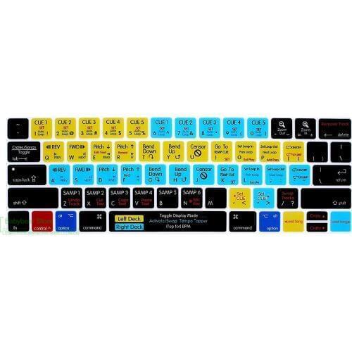 Serato Scratch LIVE Hot key Shortcut Silicone Keyboard Cover Keypad SKin for Macbook Pro 13" 15" 2017/2016 with Touch Bar
