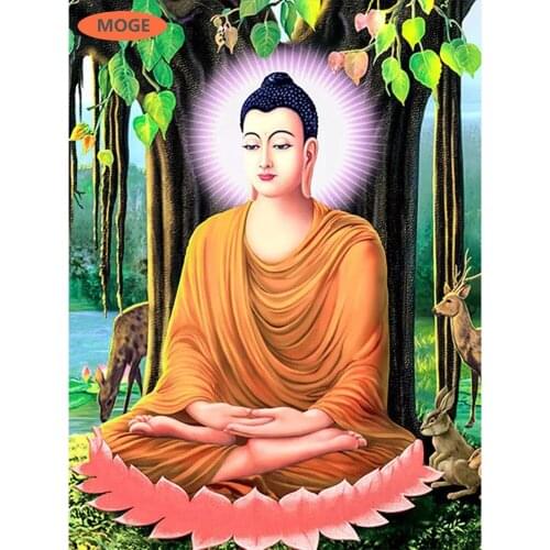 Buddha Statue 5D DIY Diamond Painting Kit Diamond Embroidery Seals Cross Stitch Rhinestone Mosaic Painting Hang mural