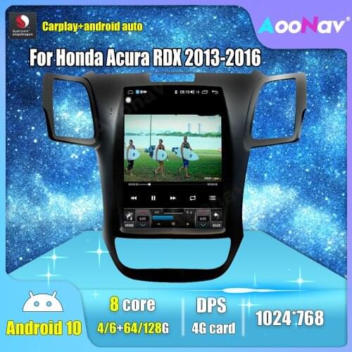 Stereo Receiver Android 10.0 System Car Radio For Honda Acura RDX 2013-2016 GPS Navigation Audio Multimedia Player Head Unit