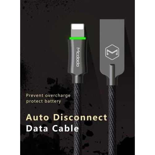 MCDODO Smart LED Auto Disconnect Fast Charging Lightning Cable For Apple iPhone 7 8 Plus X XR XS Max