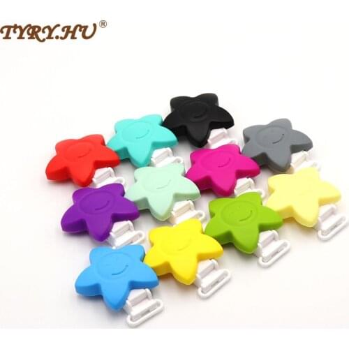 TYRY.HU 1pc Sunflower Pacifier Clip Baby Silicone Teether teething Beads Accessories DIY Plastic Clip Clasps Baby Clasps Holder