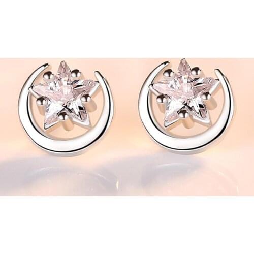 New Hot Star Zircon Stud Earrings For Women Jewelry Accessories Pendientes Statement Earrings Orecchini SAE1