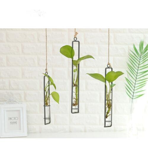 1PC Long Hanging Glass Vase Hydroponic Glass Vases Fashion Home Decoration Ornaments Plants Flower Vase JL 216