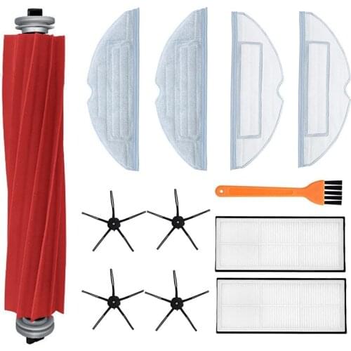 12Pcs For Xiaomi Roborock S7 T7S T7SPLUS Robot Vacuum Cleaner Spare Parts Main Brush Mop Rag Filter Side Brush