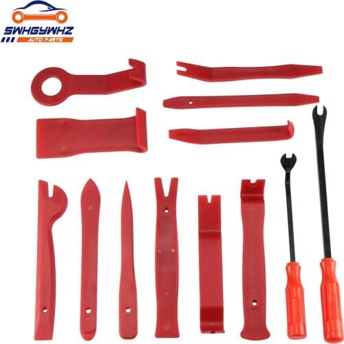 13 Pcs Car Audio Maintenance Kit Auto Trim Repair Panel Remover Pry Bar Car Dash Radio Door Trim Panel Clip Hand Tools