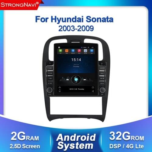9.7'' Tesla screen 2G+32G 2.5D 2Din Android car dvd Multimedia player GPS for Hyundai Sonata 2003-2009 GPS navigatio WiFi BT