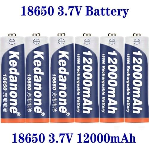 1-10pcs 18650 Battery Rechargeable Battery 3.7V 18650 12000mAh Capacity Li-ion Rechargeable Battery For Flashlight Torch Battery