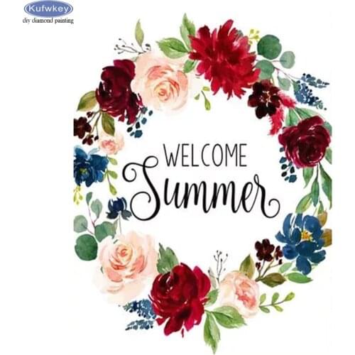 5D Diamond Painting Muslim Islamic Religion Flower Picture Full Square Drill DIY Diamond Embroidery Mosaic Cross Stitch Kit Gift