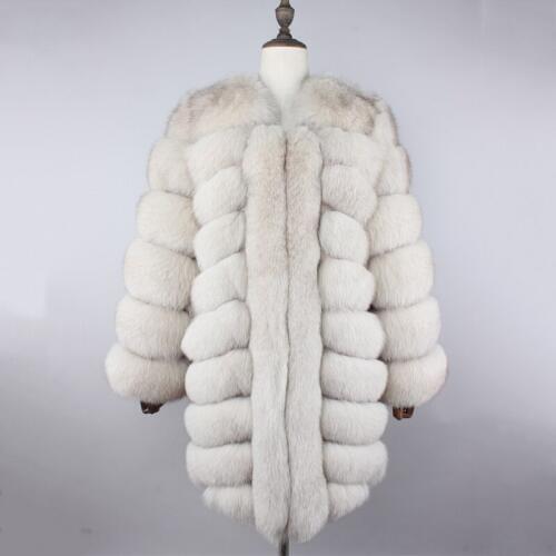Free Shipping Real Fox Fur Coat Women Winter Thick Long Genuine Natural Fur Coats Wholesale Real Fox Fur Jacket Warm Lady Park