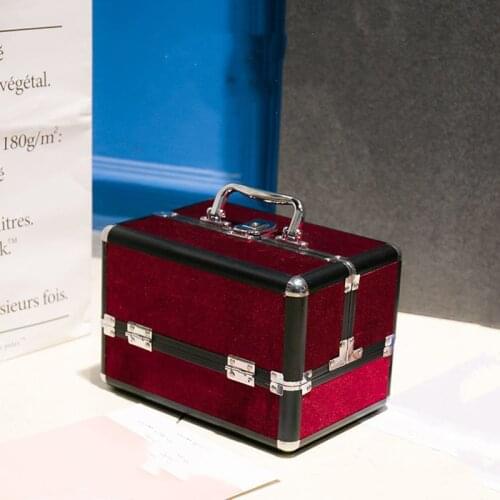 New Nail Art Tool Box Large Space Makeup Suitcase 4 Color Women Cosmetic Case Hot Sale Makeup Storage Organizer Box Bag Portable