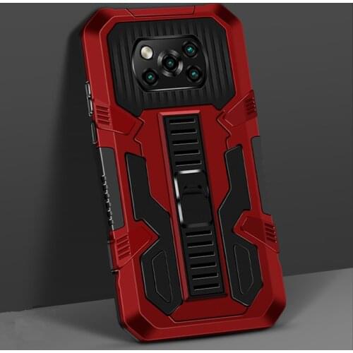 Funda Poco X3 Pro Case Luxury Shockproof Armor Stand Cover Xiaomi Poco M3 Pro F3 Phone Holder Covers PocoX3 Poco NFC X 3 X3Pro