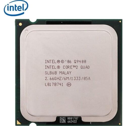 INTEL CORE 2 QUAD-Core Q9400 Processor 2.66 GHz 6MB L2 Cache FSB 1333 95W LGA 775 CPU Test 100% Working